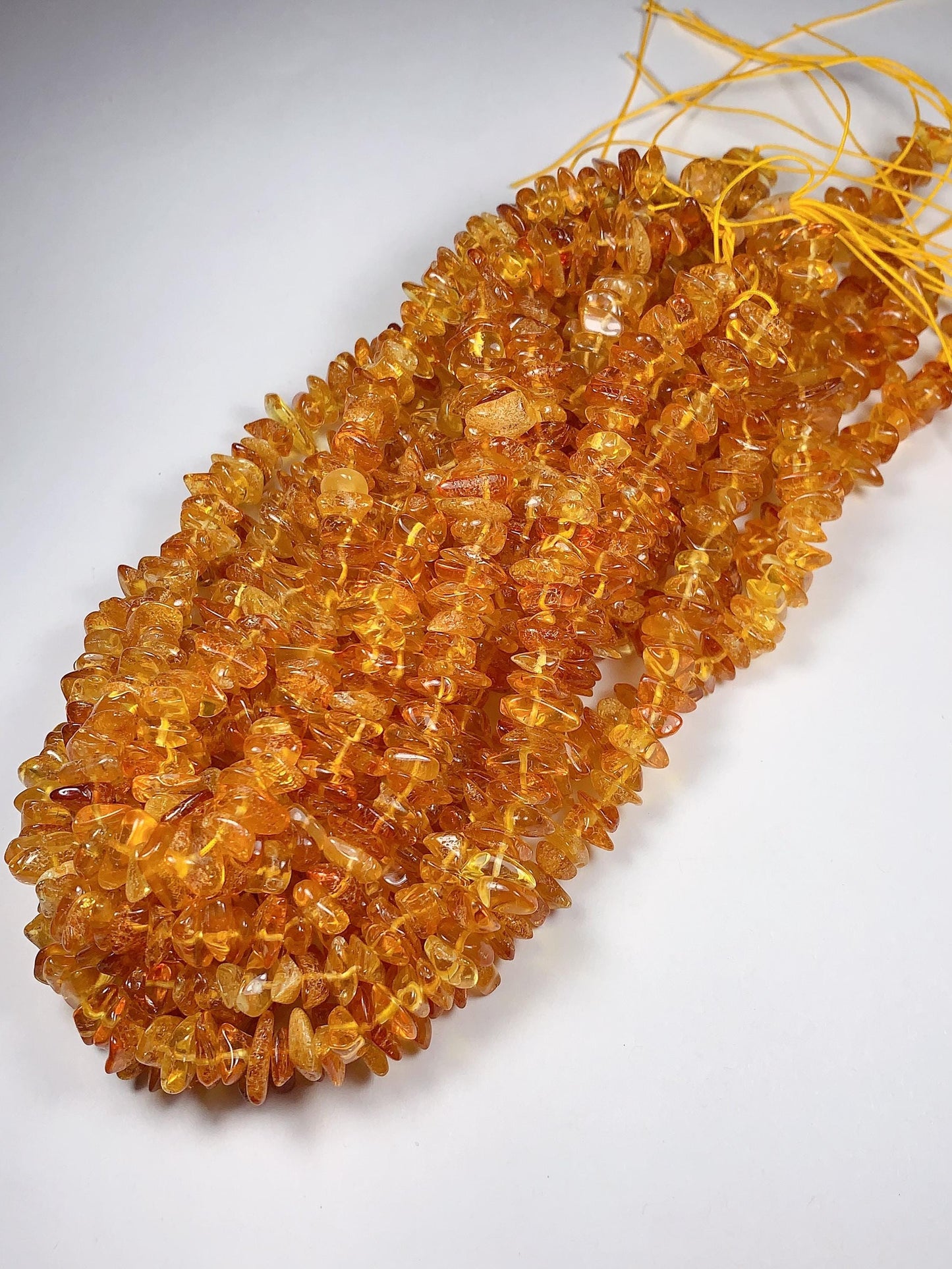 8-16mm Natural Baltic Honey Gold Golden Yellow Amber Chip Nugget Irregular Beads 15.5" Strand  DIY Jewelry
